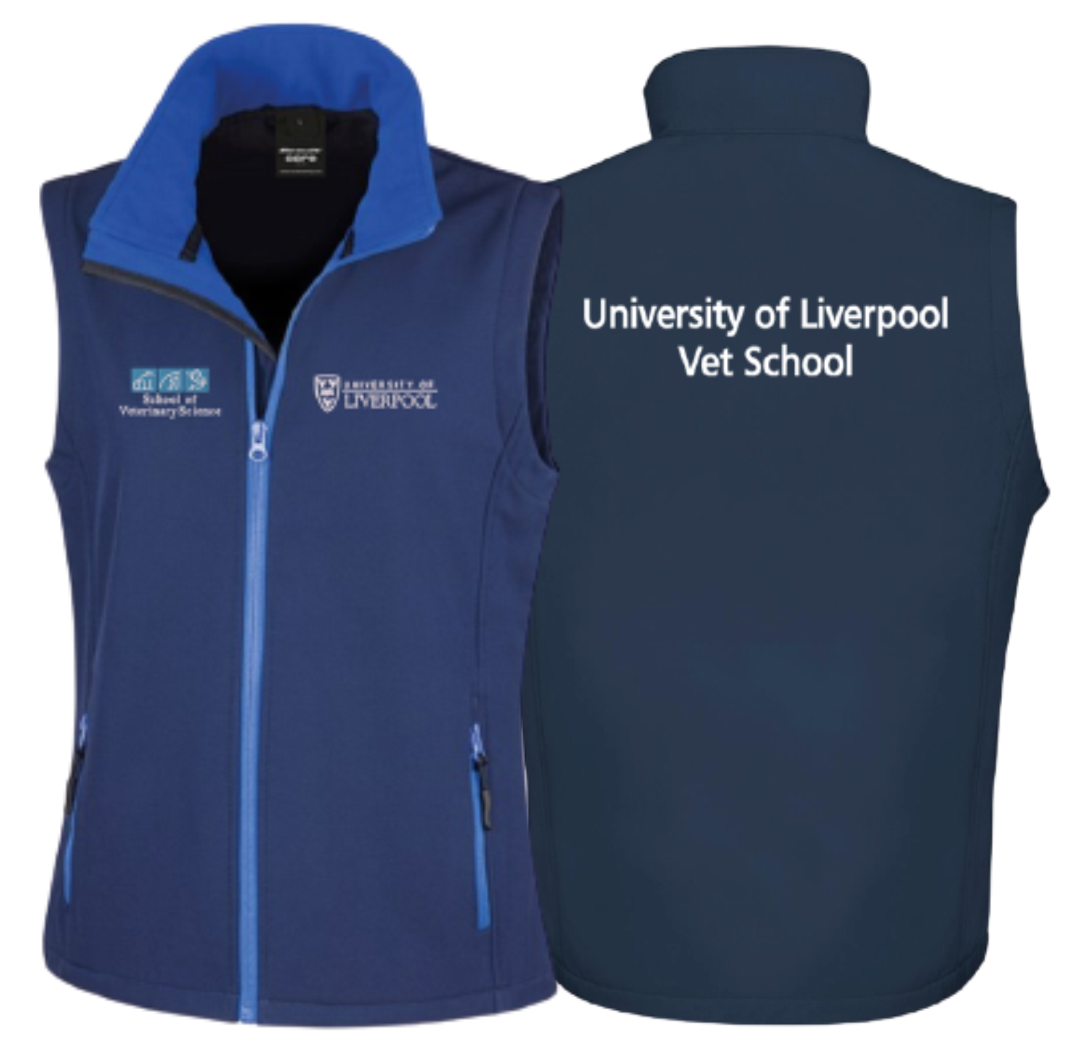 Ladies fit 2-layer softshell, showerproof, breathable, and windproof. Logos embroidered front and back