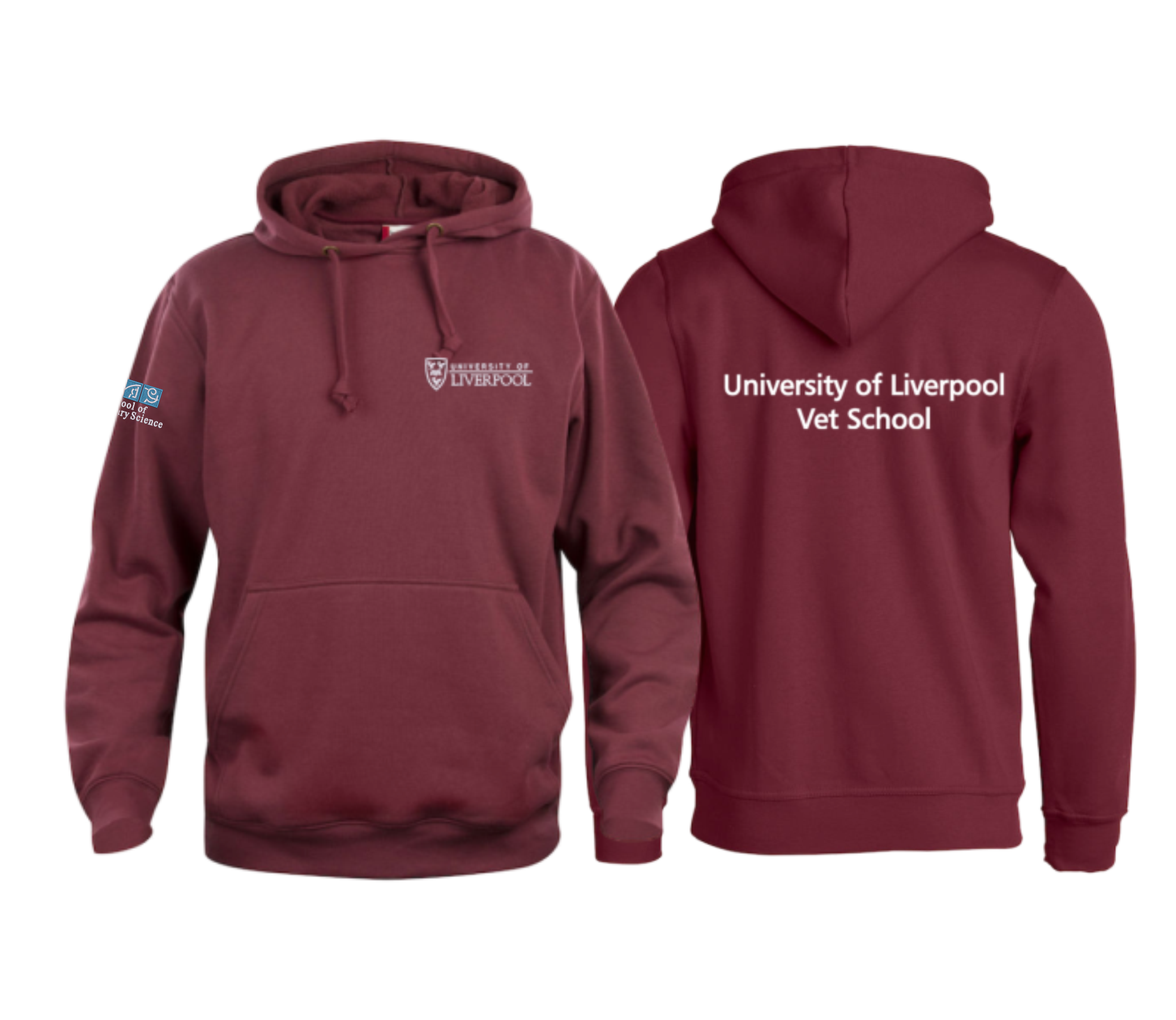 Cotton Rich Unisex Hoodie with embroidered logo left breast