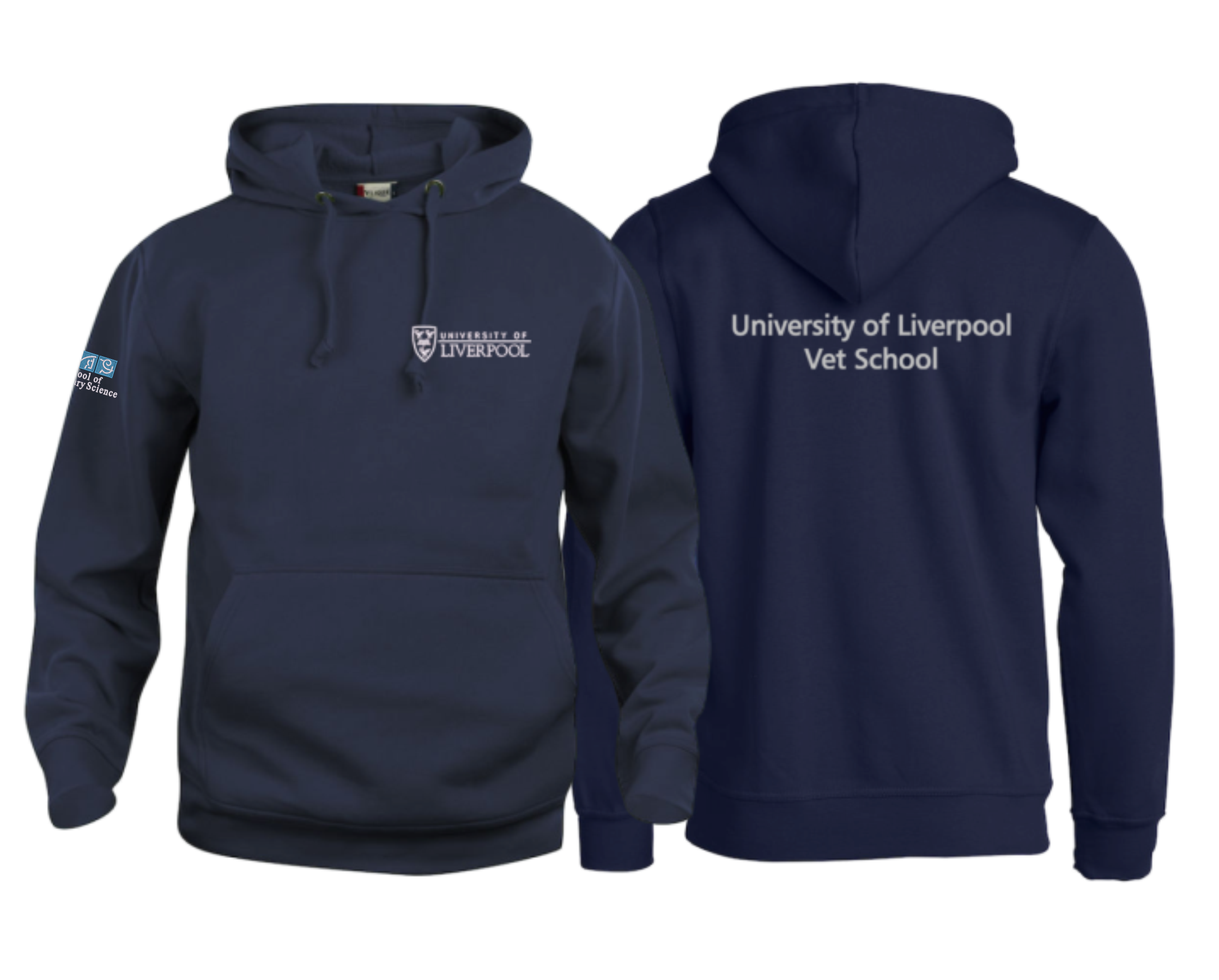 Cotton Rich Unisex Hoodie with embroidered logo left breast