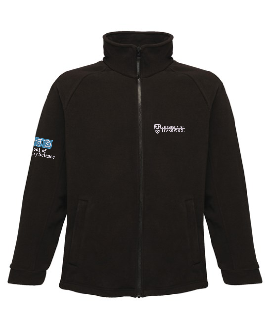 Full Zip Polar Fleece jacket with logos embroidered to breast and sleeve.